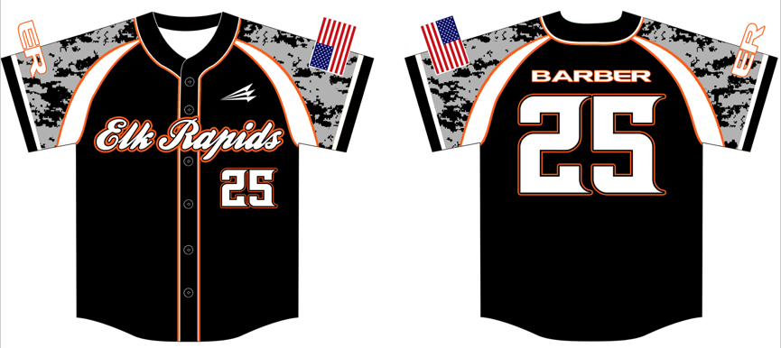 Elk Rapids Custom Hexaflex Baseball Jersey #2B