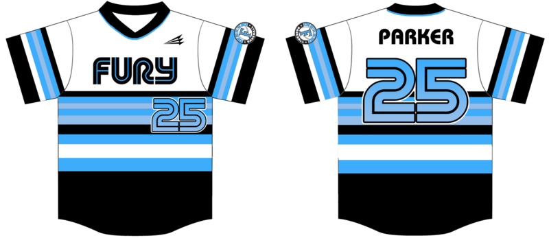 Fury Black Custom HexaFlex Baseball  Jersey Design #1