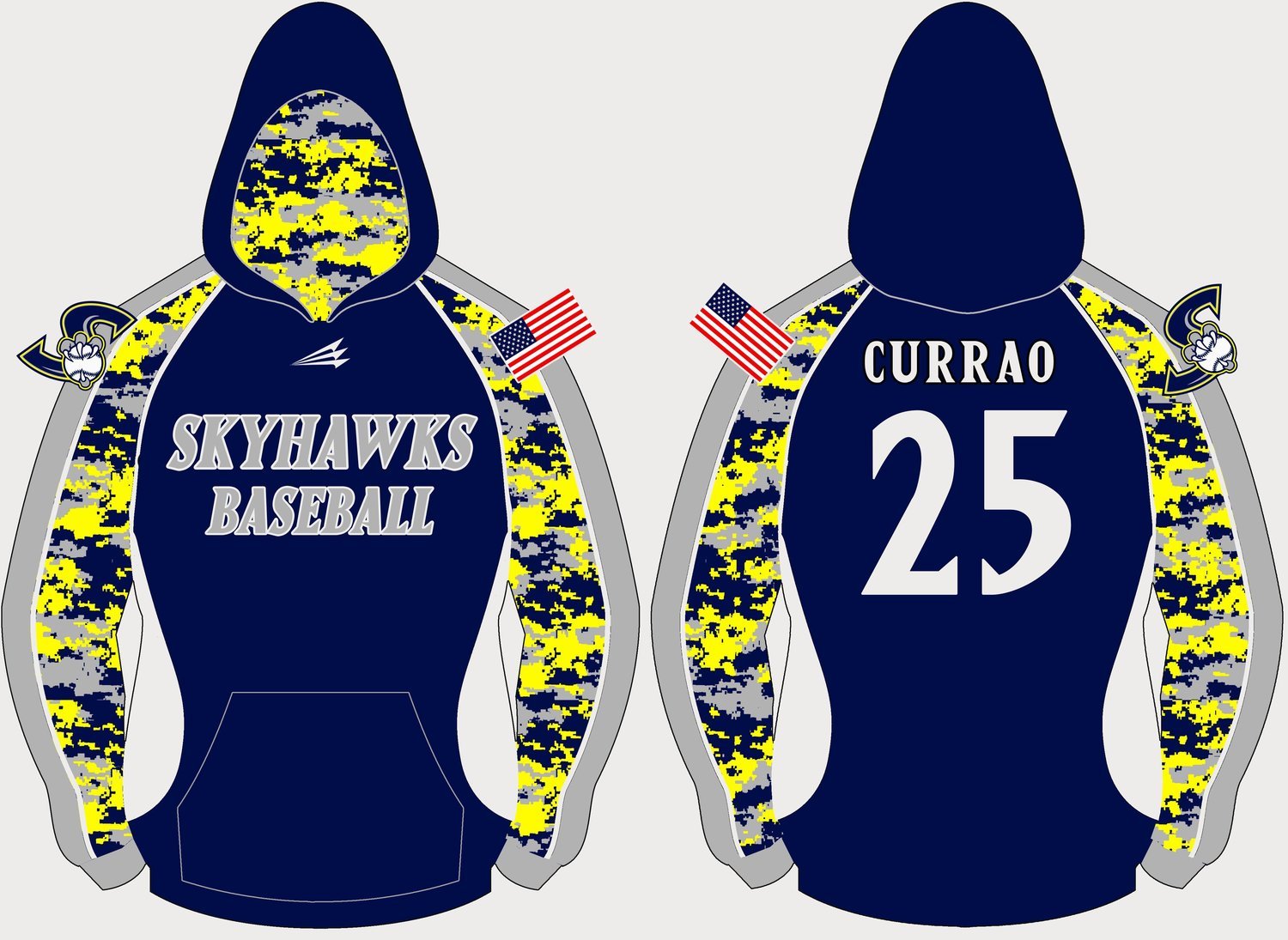 Skyhawks Baseball Custom Vulcan Hoodie #VH3