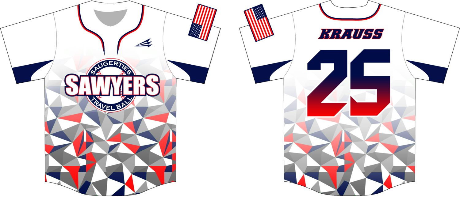 Saugerties Sawyers Custom Hexaflex Baseball Jersey Design #5