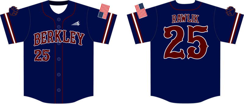 Berkley High School Custom Hexaflex Baseball Jersey #1