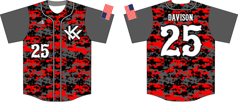 KAMO Vandals Custom HexaFlex Baseball Jersey #1c
