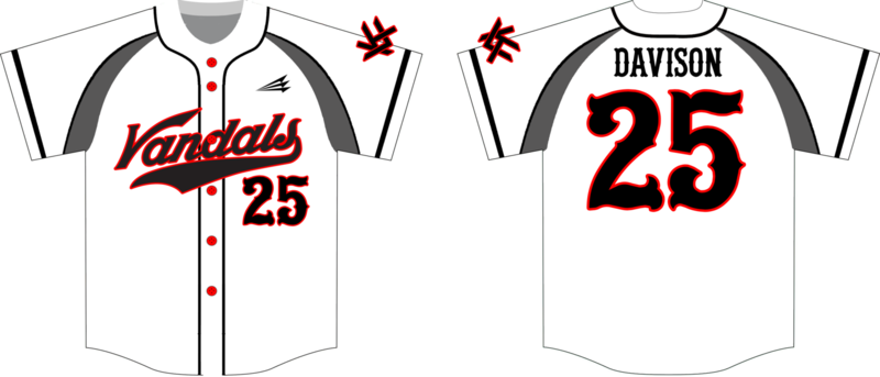 KAMO Vandals Custom HexaFlex Baseball Jersey #5c