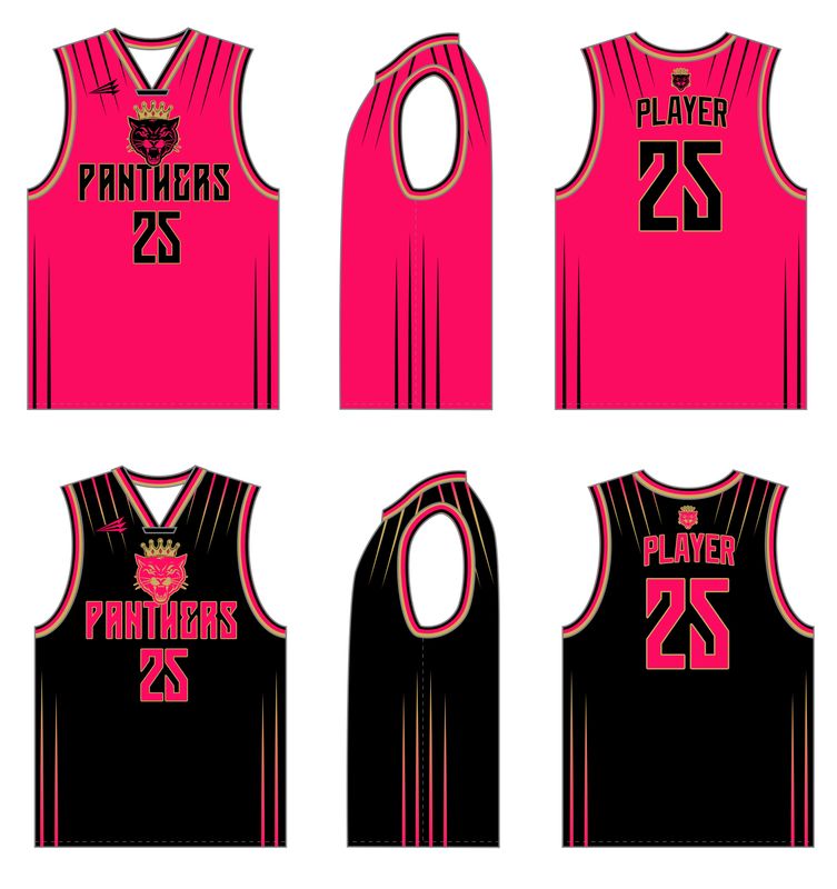 Pink Panthers Humboldt Custom Reversible NanoDri Basketball Jersey #J2B/J2D