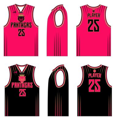 Pink Panthers Humboldt Custom Reversible NanoDri Basketball Jersey #J2B/J2D