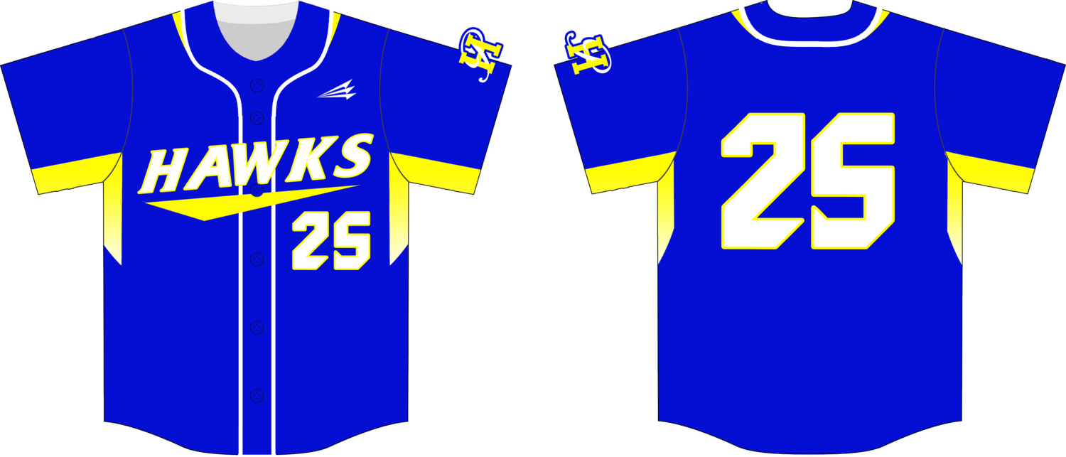 Pleasureville Hawks Custom Hexaflex Baseball Jersey #7D