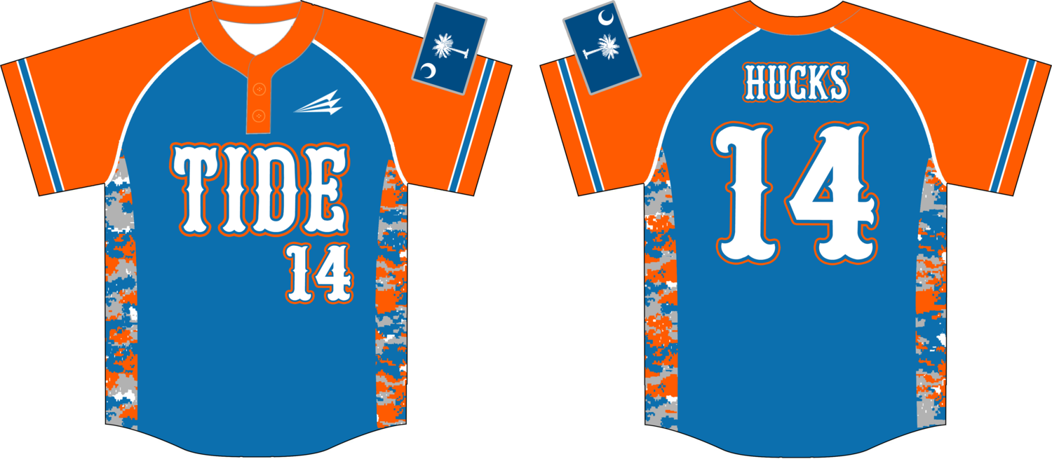 Carolina Tide (Hucks) Custom Hexaflex Baseball Jersey #3B