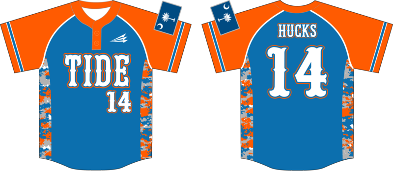 Carolina Tide (Hucks) Custom Hexaflex Baseball Jersey #3B