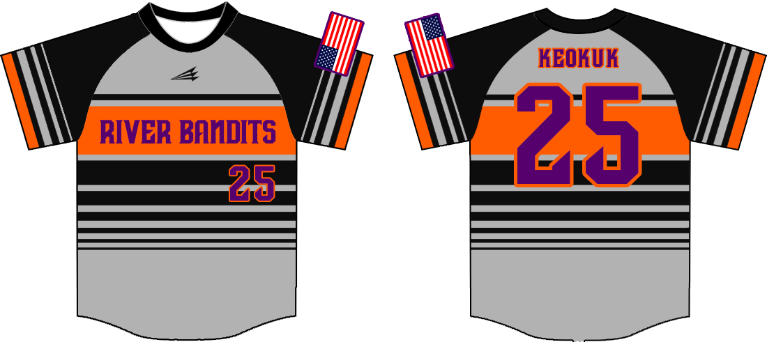 Keokuk River Bandits Custom Nanodri Baseball Jersey #3C