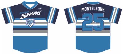 South Jersey Sand Sharks 2017 Custom Hexaflex Baseball Jersey #5B
