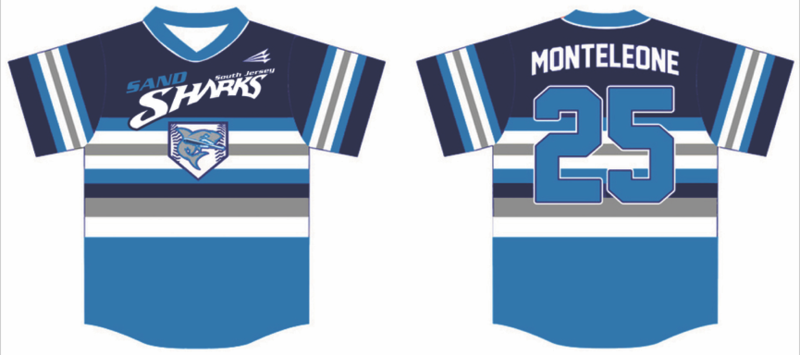 South Jersey Sand Sharks 2017 Custom Hexaflex Baseball Jersey #5B