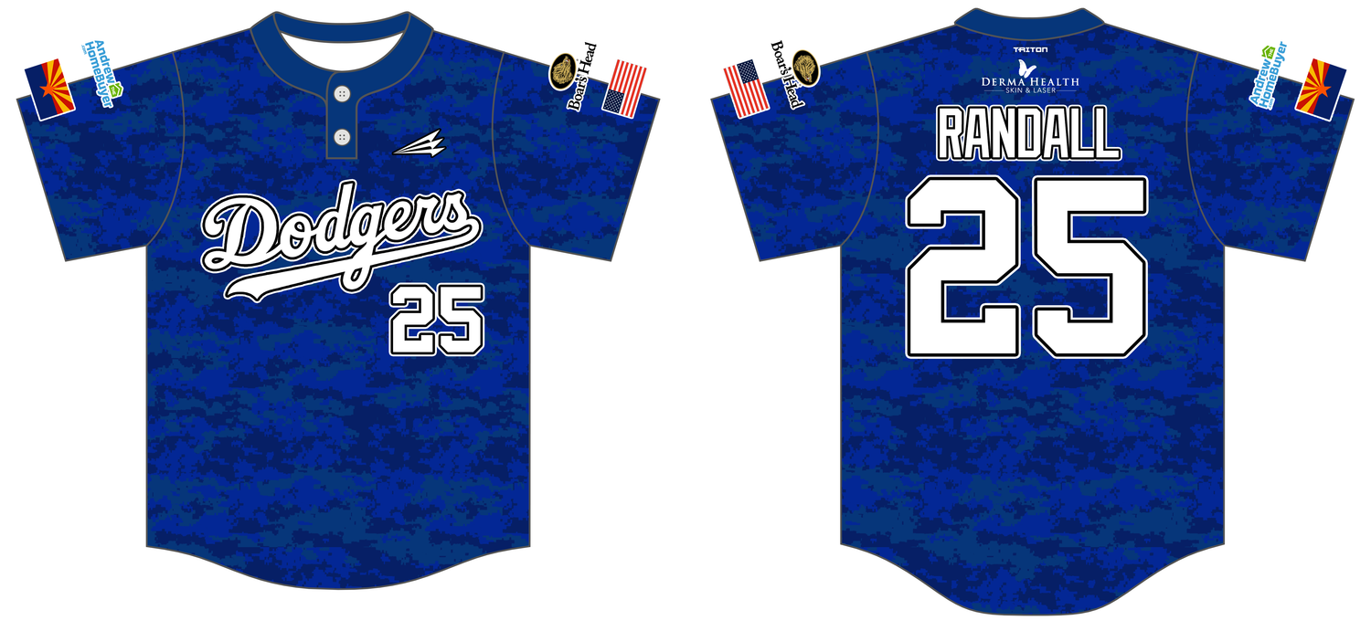 Dodgers (Randall) Custom HexaFlex Baseball Jersey #J3d