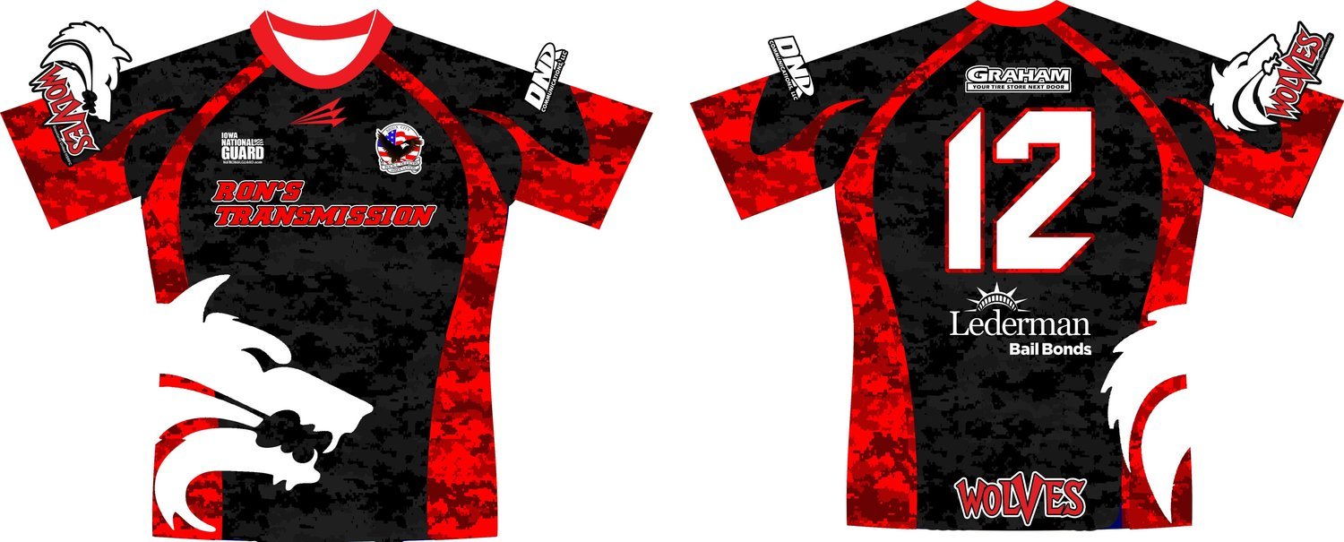 Siouxland United Wolves Custom Rugby Jersey #2e