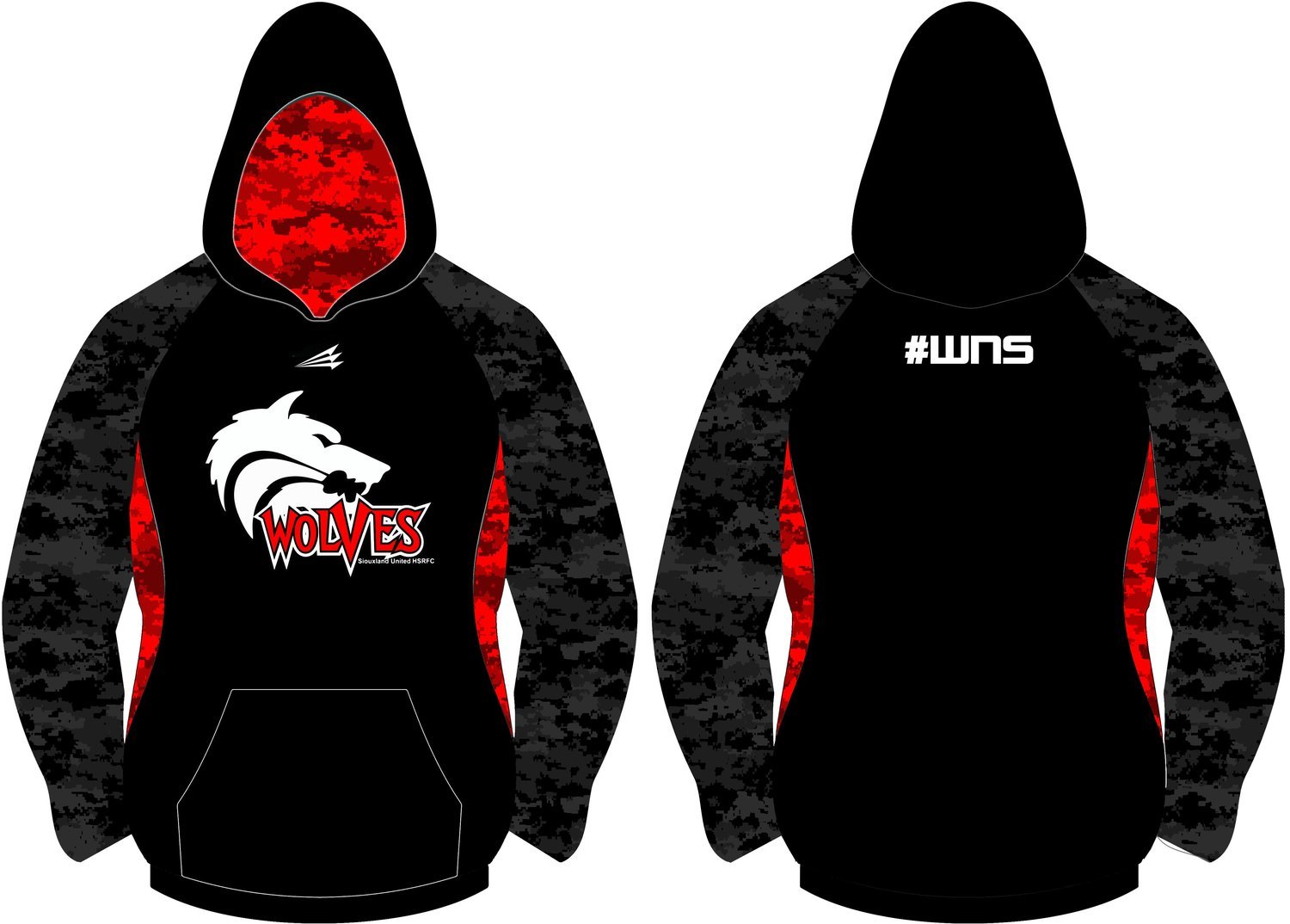 Siouxland United Wolves Rugby Custom Vulcan Hoodie #4