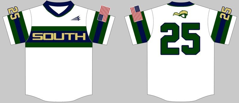 South Pioneers Custom HexaFlex Baseball Jersey #1c