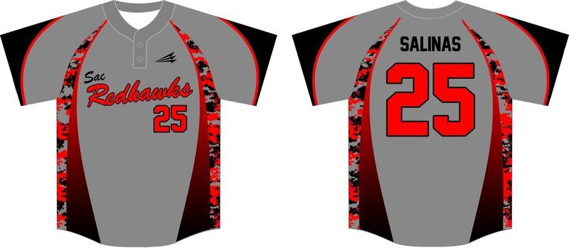 Sac Redhawks Custom HexaFlex Baseball Jersey #1