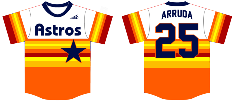Astros (Arruda) Custom HexaFlex Baseball Jersey #1