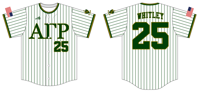 Alpha Gamma Rho (Whitley) Custom NanoDri Baseball Jersey #J3d