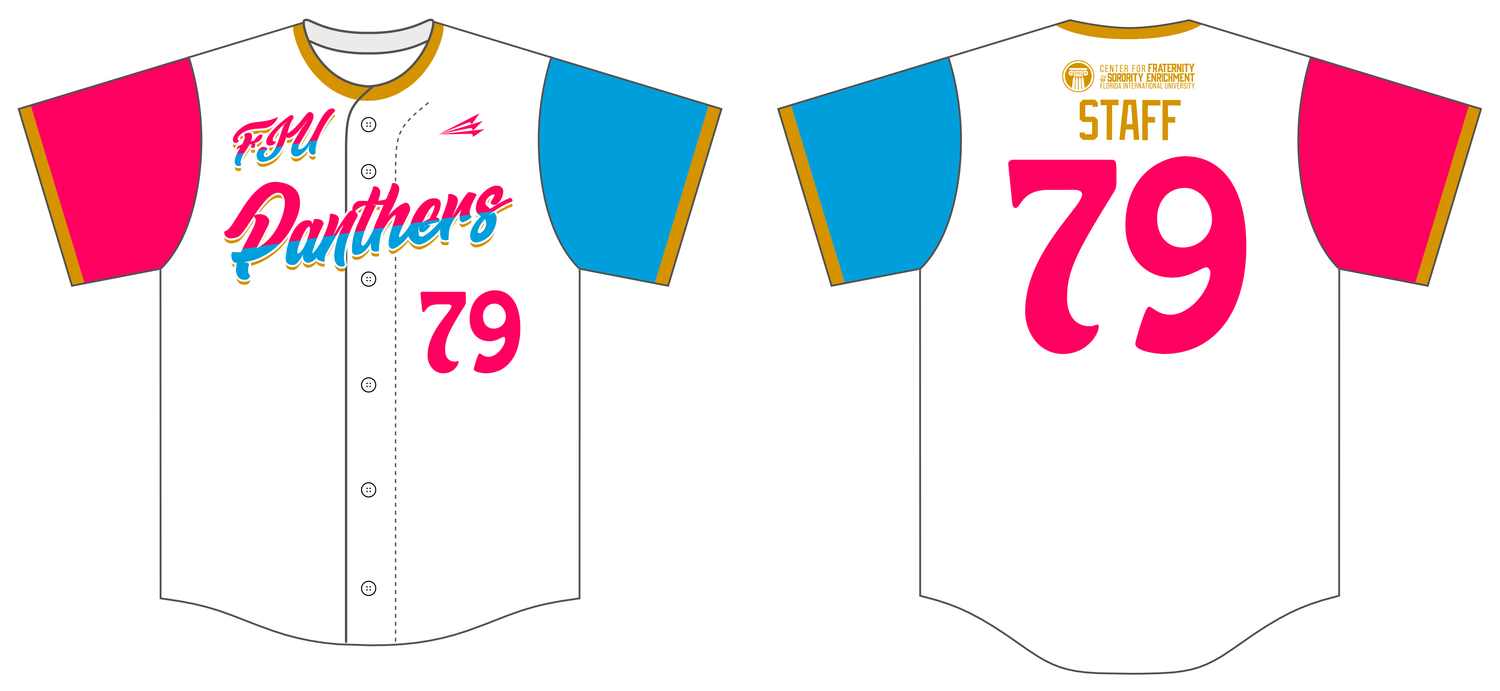 FIU Center for Fraternity &amp; Sorority Enrichment Custom NanoDri Baseball Jersey #J2b