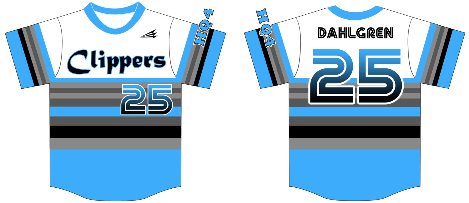 HQ4 Clippers Custom Hexaflex Baseball Jersey - #1B