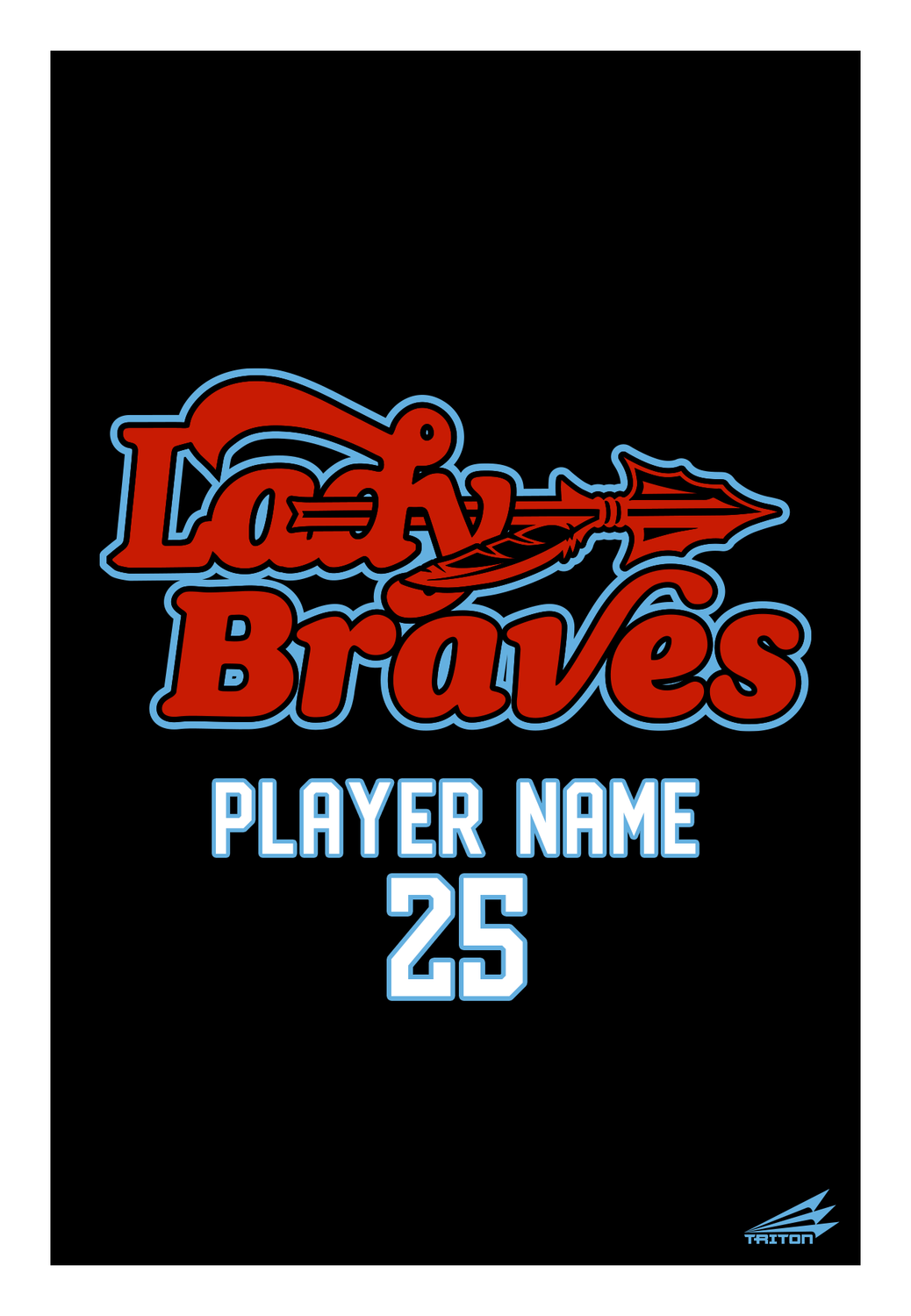 MTZ Lady Braves Custom 4'x6' Blanket #BLK2