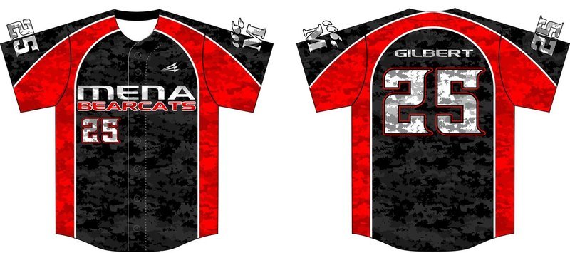 Mena Bearcats Custom Hexaflex Baseball Jersey #2B
