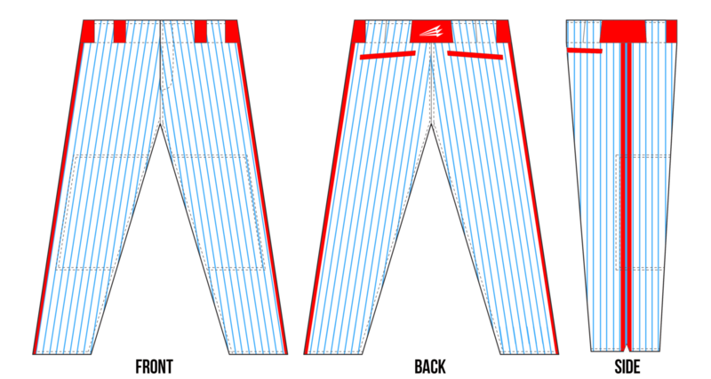 STL Sox Custom Baseball Pants Design #2A