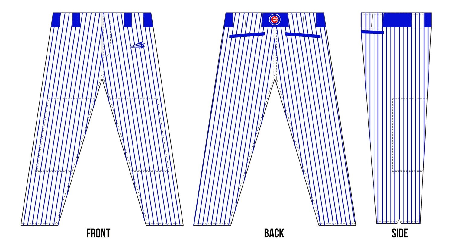 Maryland Cubs Custom Stacheman Elite Long Baseball Pants #4