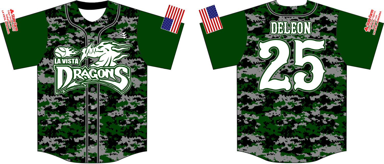 La Vista Dragons Custom Hexaflex Baseball Jersey #2