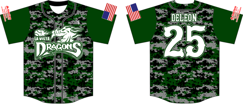 La Vista Dragons Custom Hexaflex Baseball Jersey #2