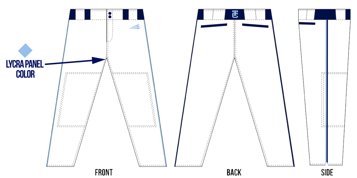 Tri-County Post 133 Custom Stacheman Elite Long Baseball Pants #BP1a