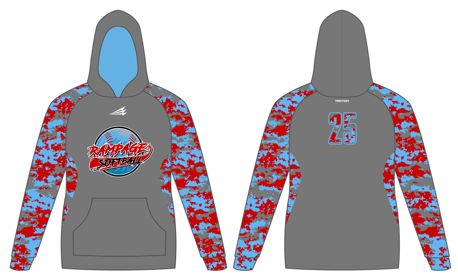 Rampage Softball Custom Vulcan Hoodie #VH4