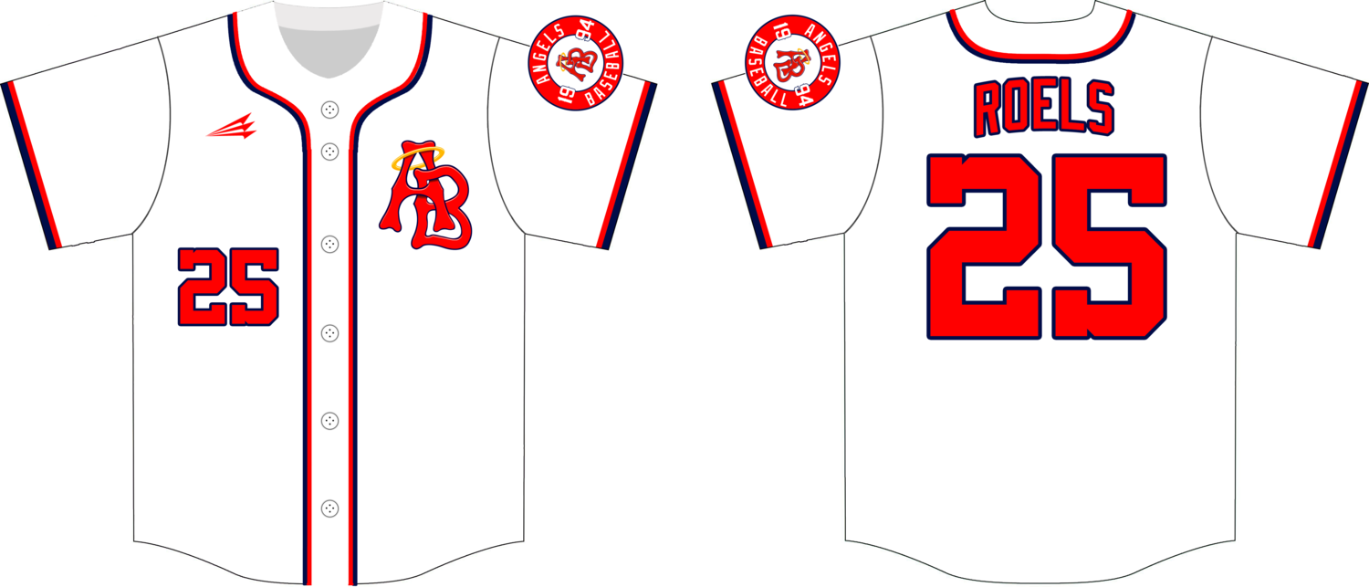 Anchor Bay Angels Custom Nanodri Baseball Jersey Design #1