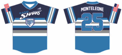 South Jersey Sand Sharks Custom 2017 Hexaflex Baseball Jersey #5C