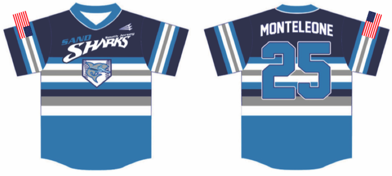 South Jersey Sand Sharks Custom 2017 Hexaflex Baseball Jersey #5C