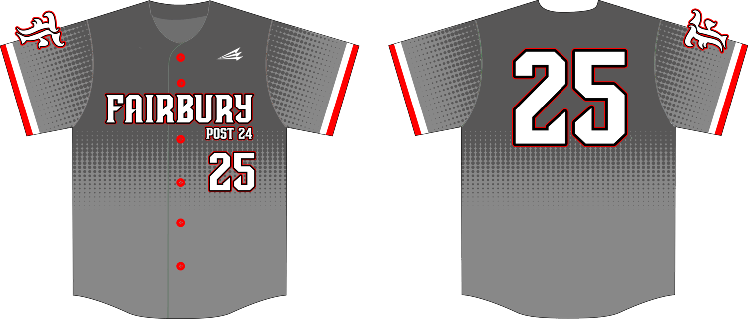 Fairbury Legion Custom Hexaflex Baseball Jersey #1C