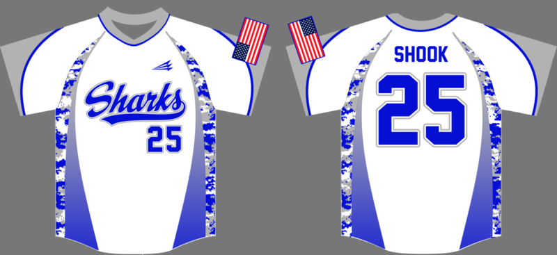 Sharks (Shook) Custom Hexaflex Baseball Jersey #3B