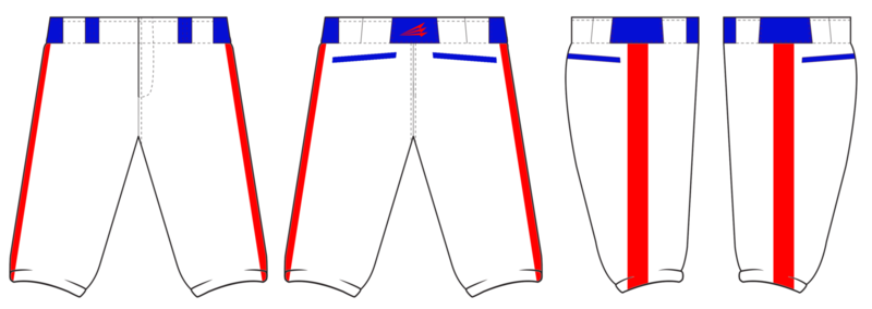 East Side Lightning Baseball Custom Stacheman Elite (Knicker) Pants Design #BP3D