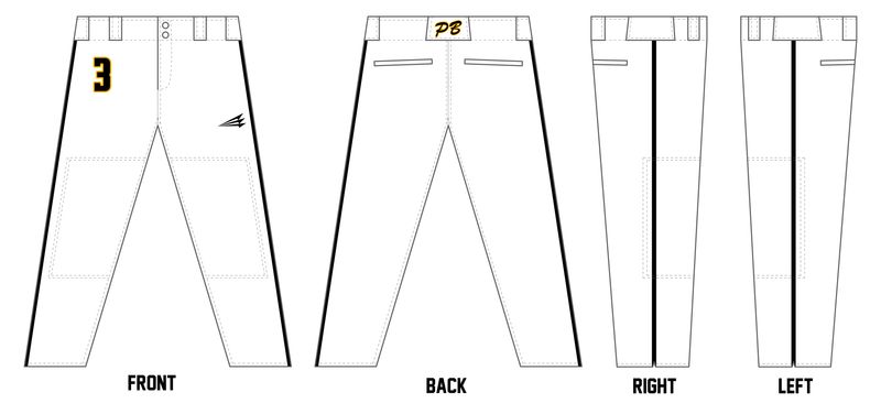 Prodigy Baseball Miami Stacheman Elite Custom Long Baseball Pants #BP8A