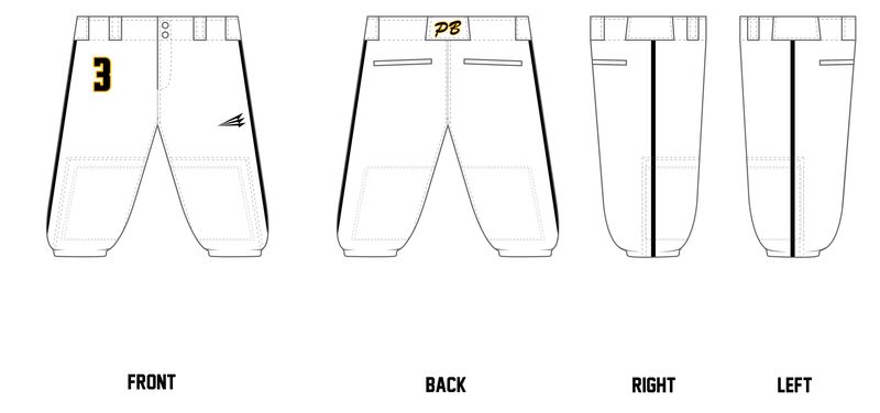 Prodigy Baseball Miami Stacheman Elite Custom Knicker Baseball Pants #BP8B