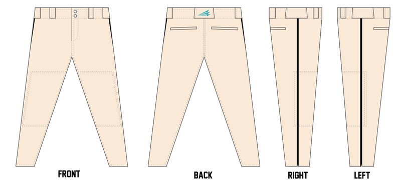The Tribe Custom Athletic Baseball Pant #BP3B