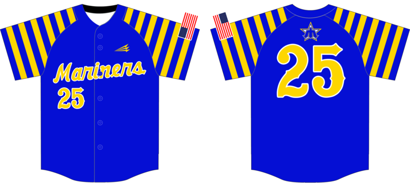 West Michigan Mariners Custom HexaFlex Baseball  Jersey #3B