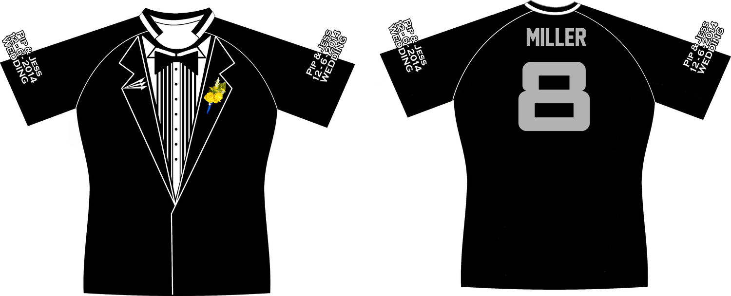 Pip and Jess Wedding Custom Rugby Jersey #1