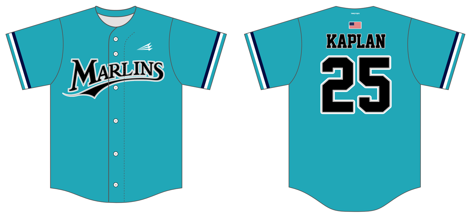 Suncoast Marlins Custom NanoDri Baseball Jersey #J1b