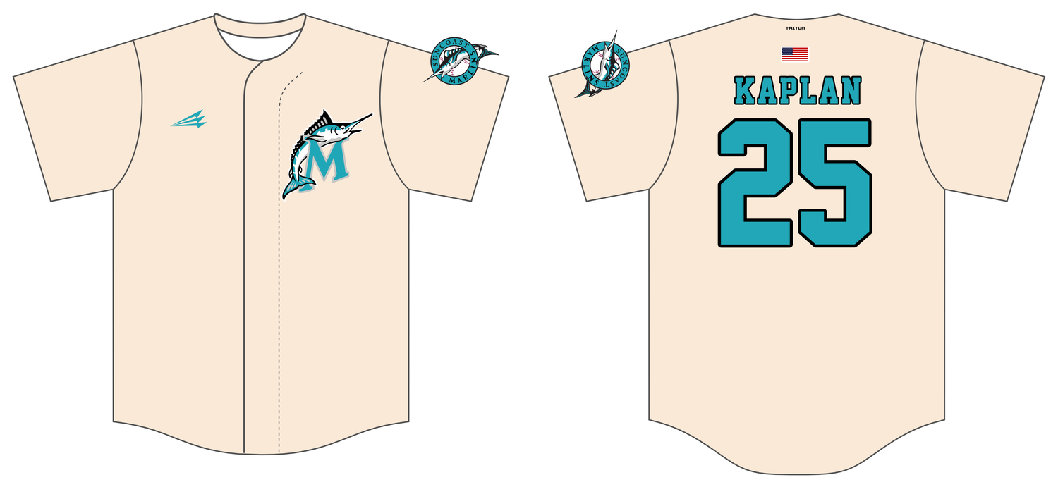 Suncoast Marlins Custom NanoDri Baseball Jersey #J3b