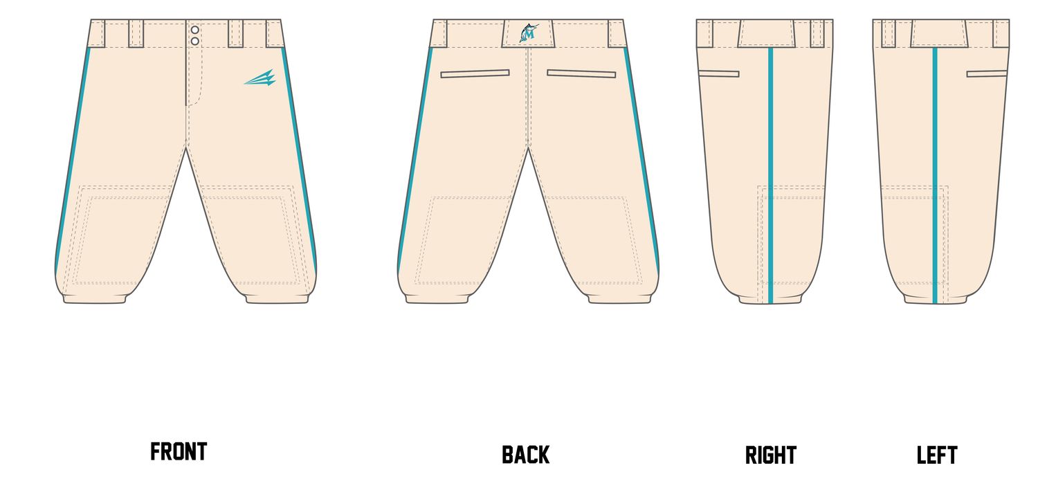 Suncoast Marlins Custom Knicker Baseball Pant #BP3c