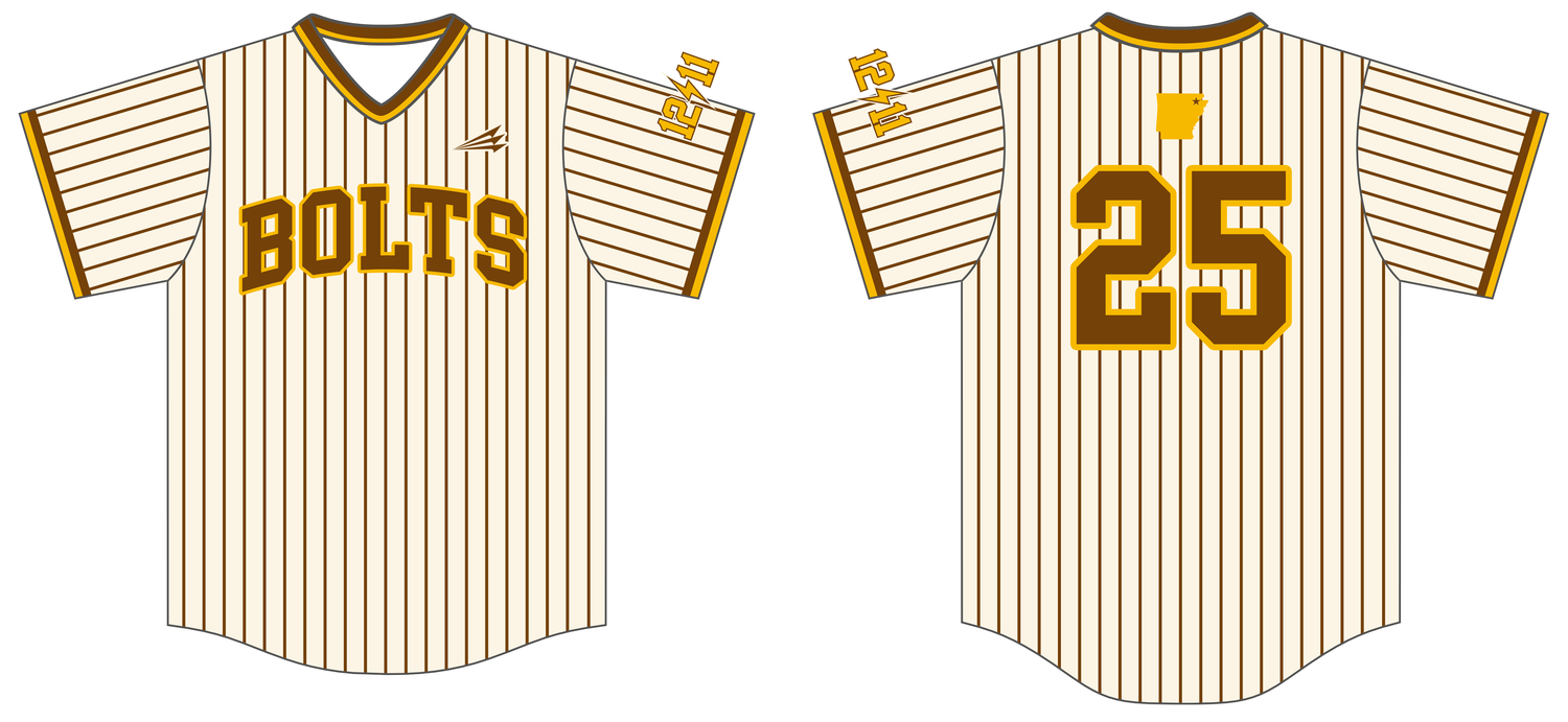 Twelve Eleven Bolts Custom Hexaflex Baseball Jersey #J3B