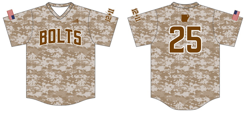 Twelve Eleven Bolts Custom Hexaflex Baseball Jersey #J4B