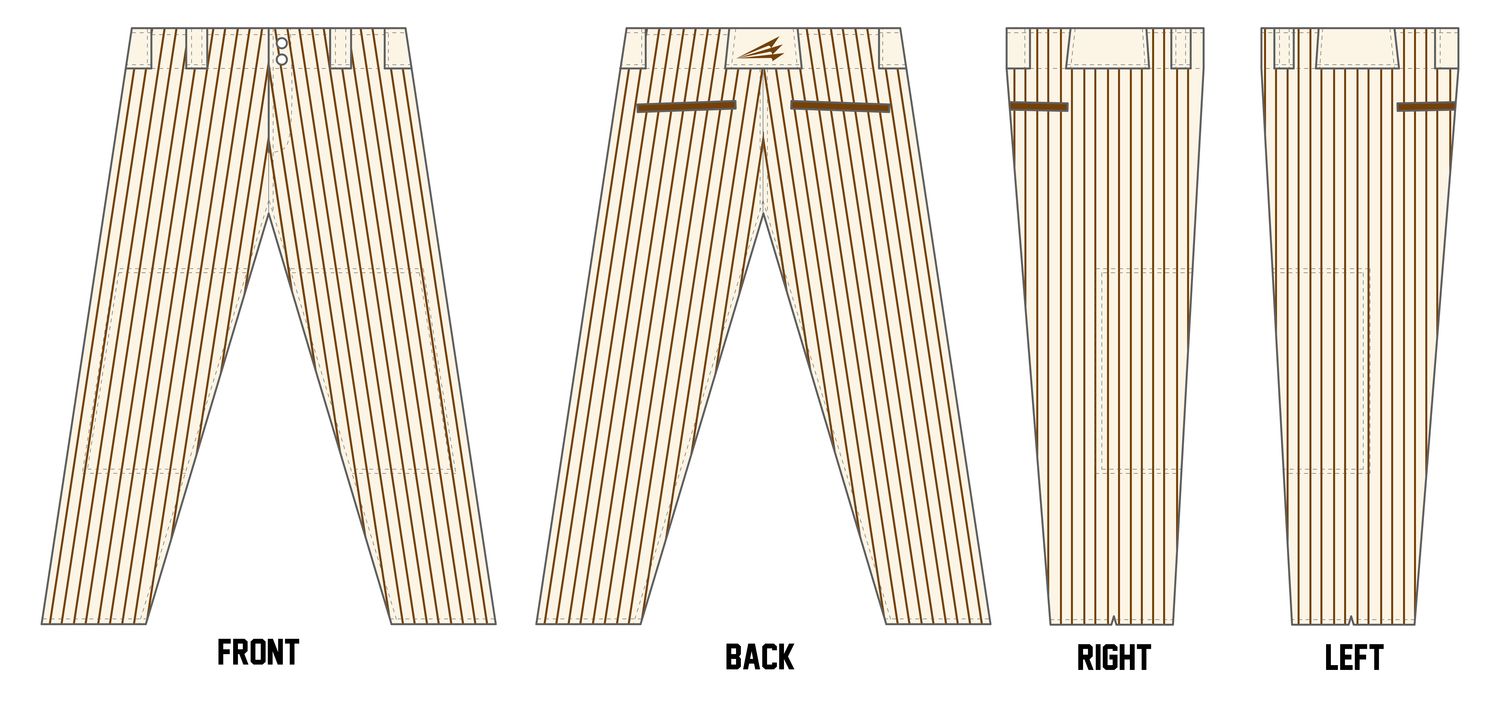 Twelve Eleven Bolts Custom Athletic Cut Baseball Pants #BP3B
