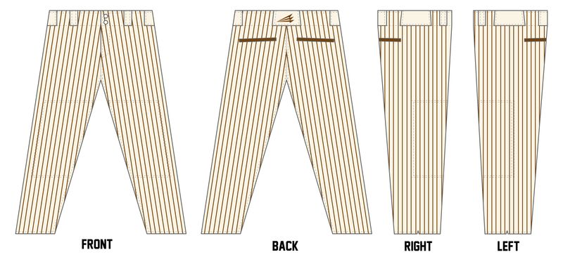 Twelve Eleven Bolts Custom Athletic Cut Baseball Pants #BP3B